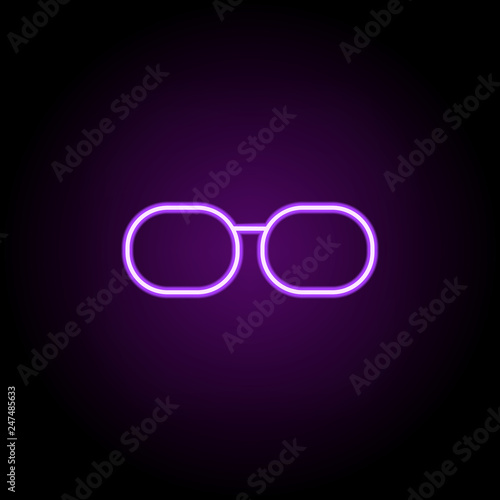 spectacles outline icon. Elements of Education in neon style icons. Simple icon for websites, web design, mobile app, info graphics
