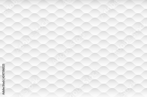 Abstract white and gray texture background. 3d curve seamless pattern. Vector illustration