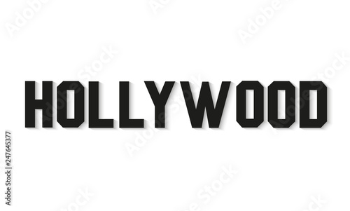 Hollywood text vector logo
