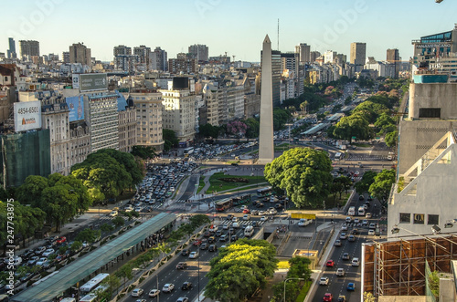Obelisco de Buenos Aires (Obelisk), historic monument and icon of city
