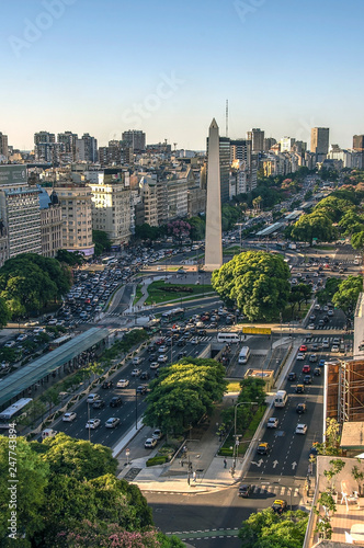 Obelisco de Buenos Aires (Obelisk), historic monument and icon of city