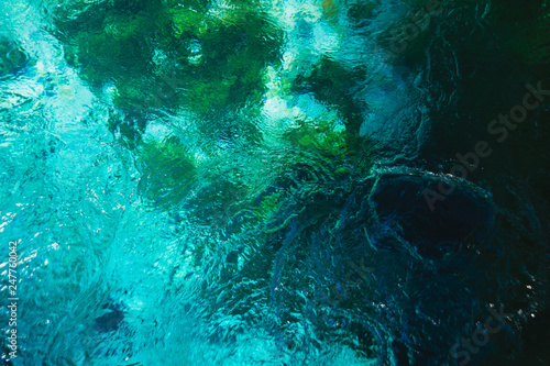 Blue Eye spring and river in Albania, Saranda area.