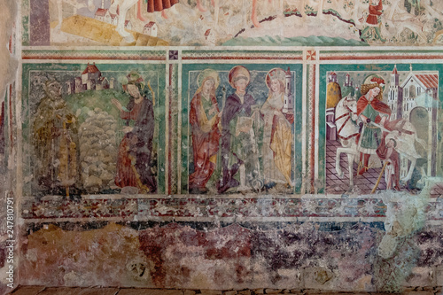 Fresken in der Friedhofskapelle in Beram in Kroatien