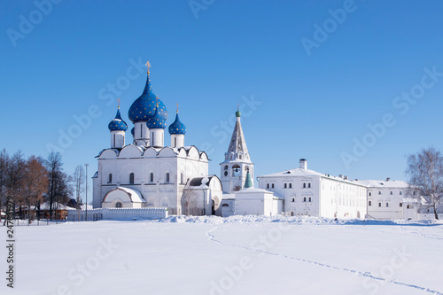 Beautiful Suzdal Cremlin in winter