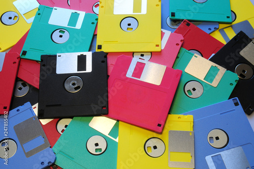 colored floppy disk