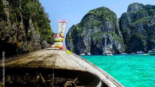 Boot in Thailand an der Maya Bay