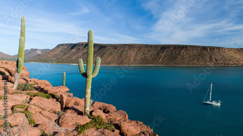 Aerial panoramics from Espiritu Santo Island, Baja California Sur, Mexico.