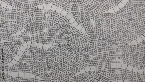 white mosaic