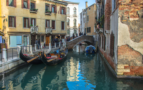 Amazing view on the beautiful Venice, Italy.