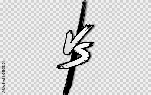 VS. Versus letter logo. Battle vs match, game