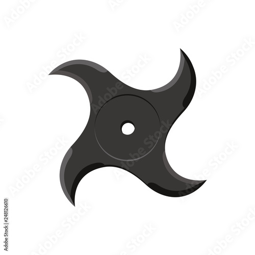 Japanese ninja shuriken illustration