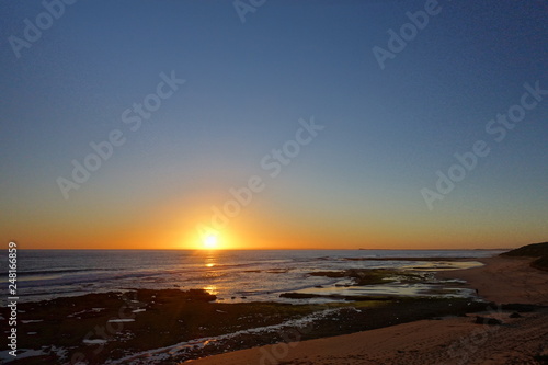 Coastline of Point Lonsdale, Australia during dusk