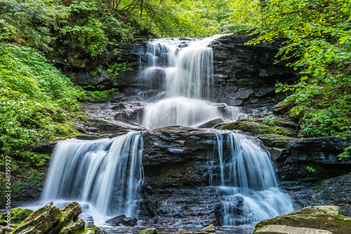 Tuscarora Waterfall in Ricketts Glen State Park of Pennsylvania