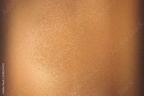 Texture of bronze brushed metallic plate, abstract background