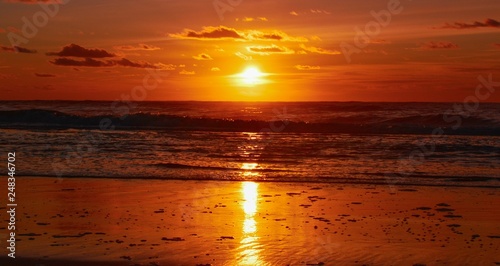 Sunrise in the sea seascape golden hour