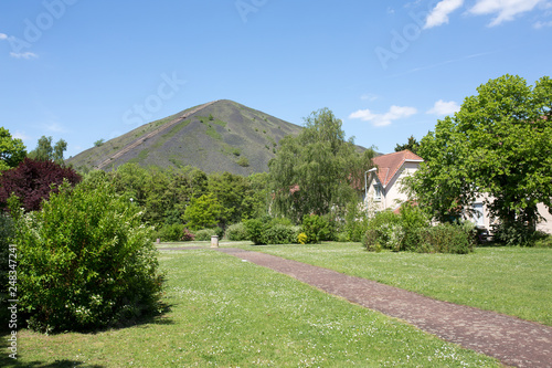 Slag heaps in Nord-Pas de Calais Mining Basin in France,