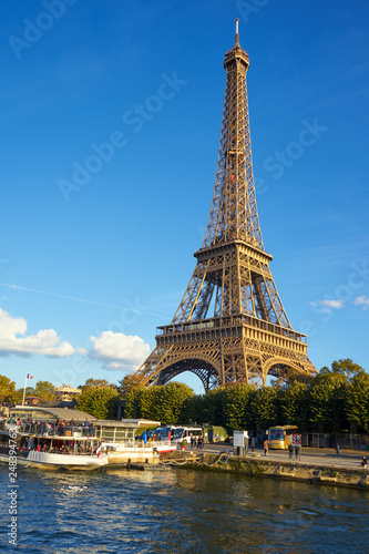 Eiffel Tower Taken From A Boat At Seine River
