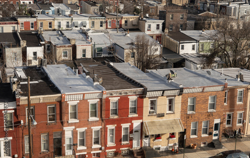 row homes in Kensington northern Philadelphia PA