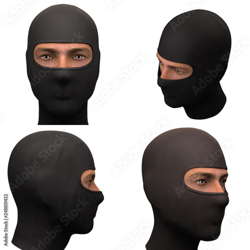 Black Balaclava mask set