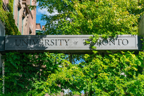 The sign of University of Toronto