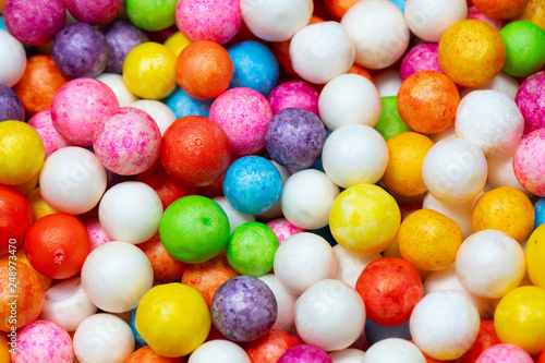Colorful bright background, multi-colored balls. Sweet nice background candy. 