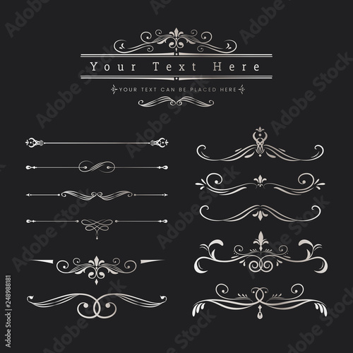 Vintage ornamental design elements