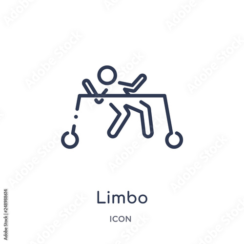 limbo icon from people outline collection. Thin line limbo icon isolated on white background.