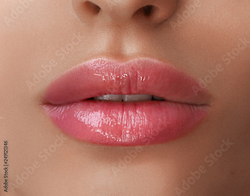 Permanent Make-up on her Lips.