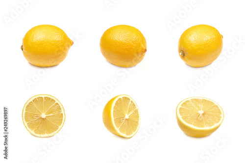 Cytryny na białym tle
