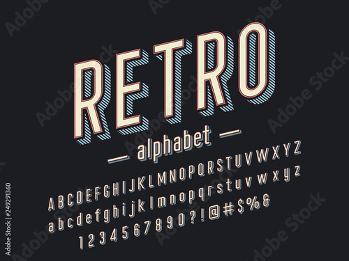 3D retro alphabet design