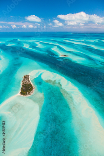 Aerial view, Eleuthera, Bahamas, America