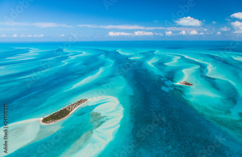 Aerial view, Eleuthera, Bahamas, America