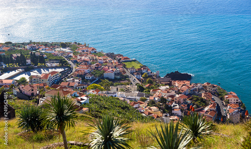 Green landscape of Madeira from Miradouro da Torre, Portugal