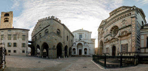 Bergamo portico of the palazzo della ragione l