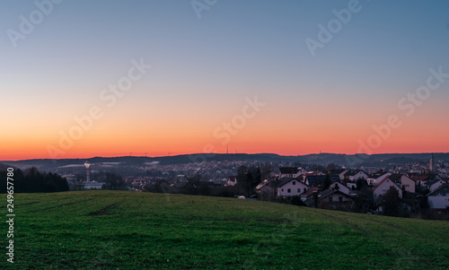 Pfaffenhofen Ilm City in Bavaria view to clear sky during Evening in sunset condition