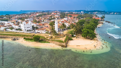 Aerial. Galle city view. Sri Lanka.