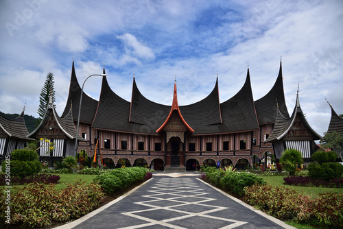 Unique Minangkabau Traditional House In Padang, West Sumatra, Indonesia