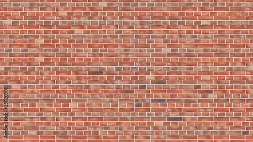 Background of red brick wall seamless vector pattern