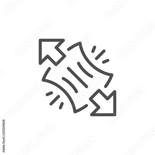 Stretching line icon