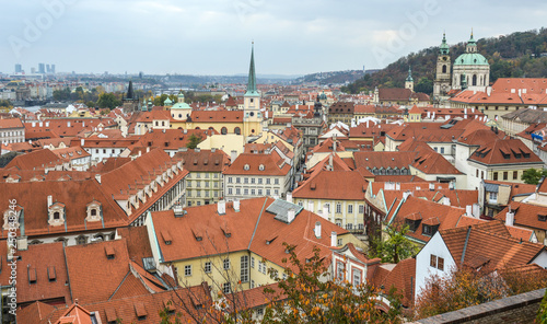 Aerial view of Old Praha, Czech