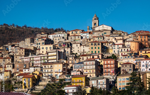 FIUGGI, Italy, View of the old Town on the Hill