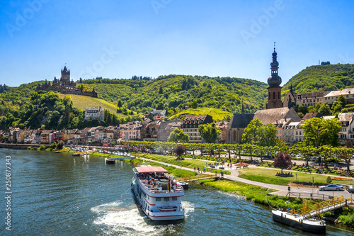 Blick auf die Stadt Cochem an der Mosel, Deutschland 