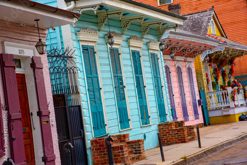 Shotgun house in the French quarter of New Orleans