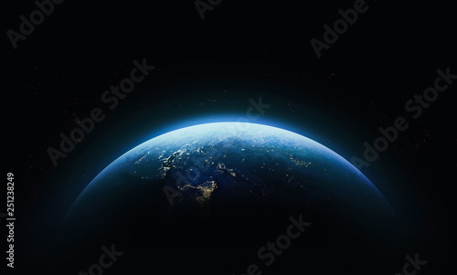 Planet Earth in outer space. Civilization. Elements of this image furnished by NASA