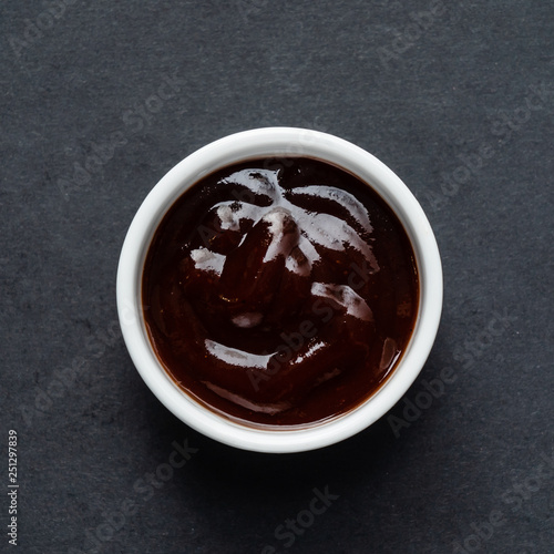 bbq sauce in the bowl