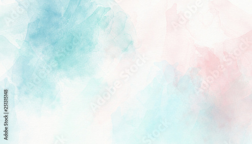 Light pink blue pastel watercolor background
