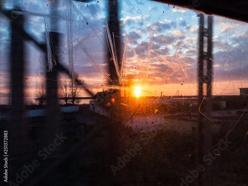 Sunset seen from the train 2