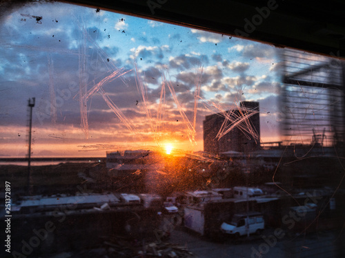 Sunset seen from the train 4