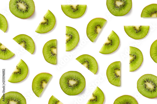 Fruit pattern of kiwi slices