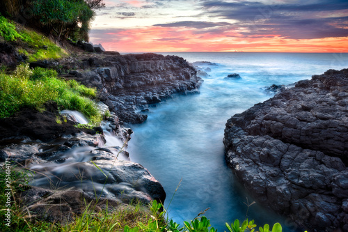 Northshore sunset near Queen’s Bath, Kauai, Hawaii